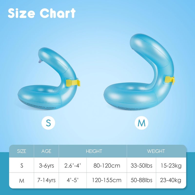 NINGOO Kids Swim Vest for 3-5yrs/6-12yrs,Inflatable Portable Arm Floaties with Dual Air Bag＆Adjustable Safety Buckle for Pool ＆ Beach,Safety Learning to Swim Aid for Children 33-50 lbs/50-88 lbs - Image 5